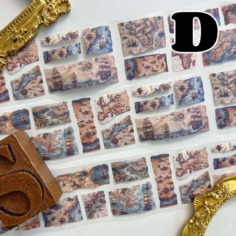 Handmade Fragments Kraft Paper Sticker Roll