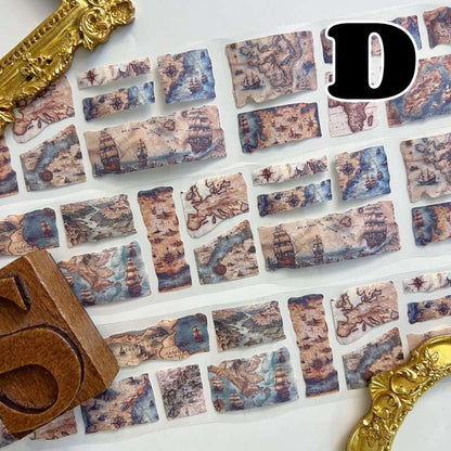 Handmade Fragments Kraft Paper Sticker Roll