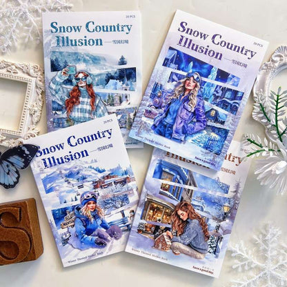 Snow Country Illusion Sticker Book 20Sheets