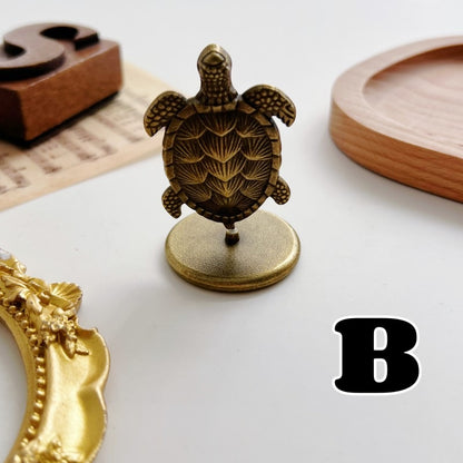 Vintage Brass Memo Clip Holder