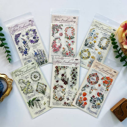 Vine Embroidery Transfer Sticker