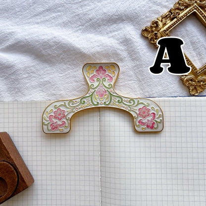 Enamel Elegance Metal Page Holder
