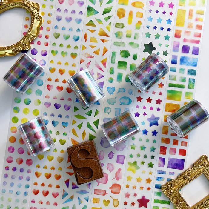 Iridescent Shapes PET Tape Roll