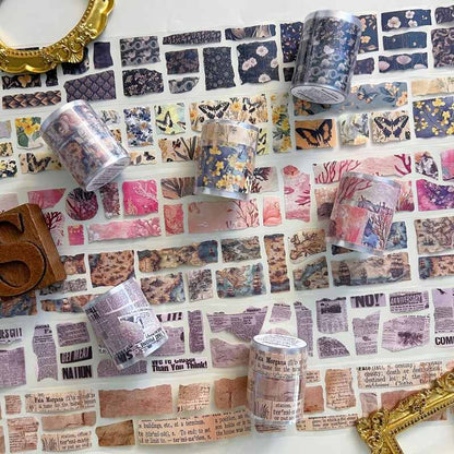 Handmade Fragments Kraft Paper Sticker Roll