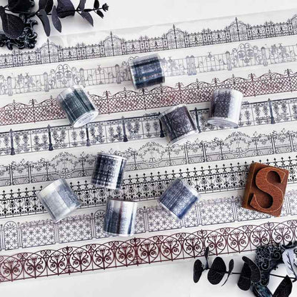 Carved Iron Fence PET Tape Roll