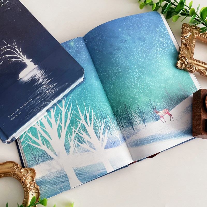 Lunar Deer Illustrated Notebook