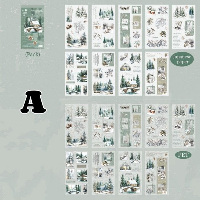 Winter Snowlight Sticker Book 18Sheets