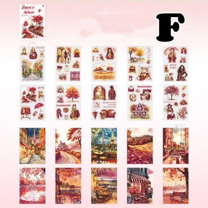 Paris's Autumn Sticker Book 20Sheets