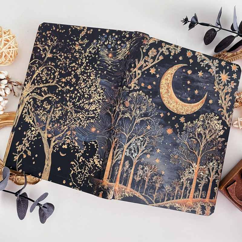Starlit Silence Illustrated Notebook