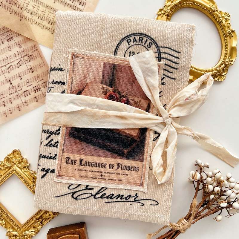 Handmade Coffee-Dyed Fabric Junk Journal