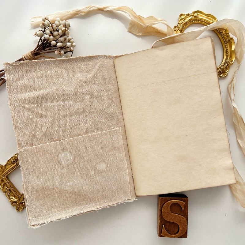 Handmade Coffee-Dyed Fabric Junk Journal
