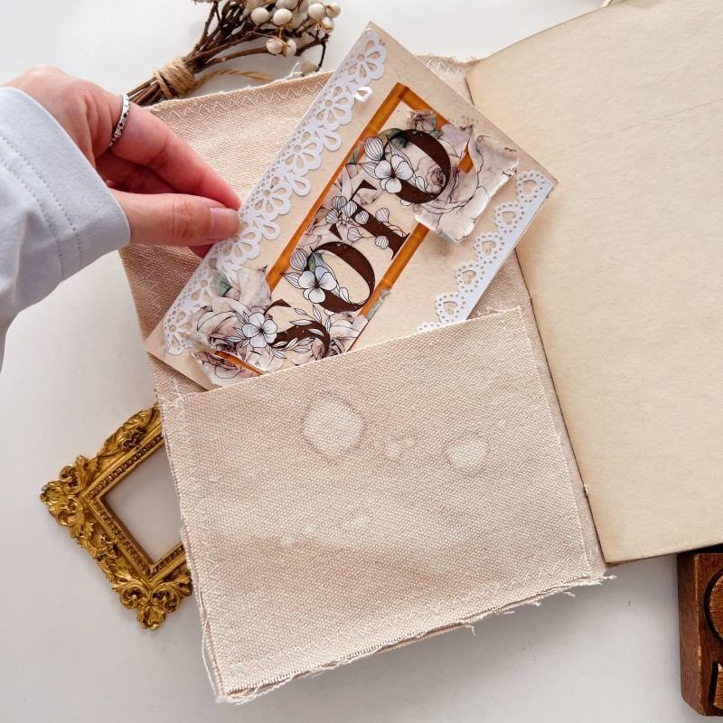 Handmade Coffee-Dyed Fabric Junk Journal