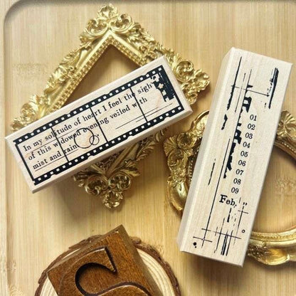 Vintage Time Rubber Stamp