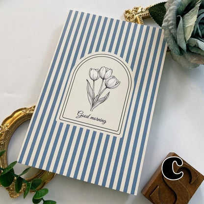 Floral Stripes Journal Notebook | Yier