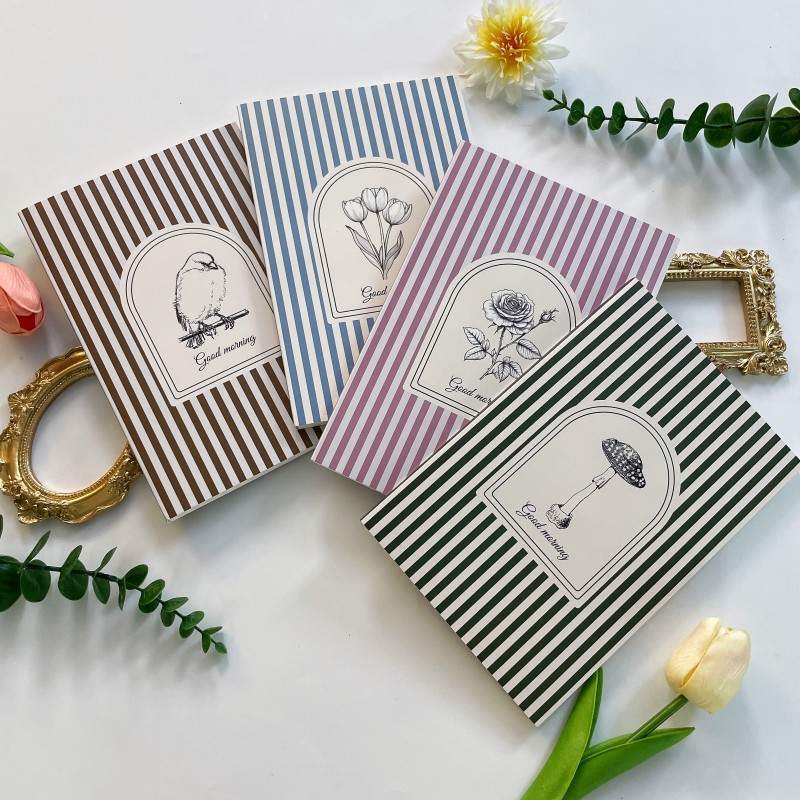 Floral Stripes Journal Notebook | Yier