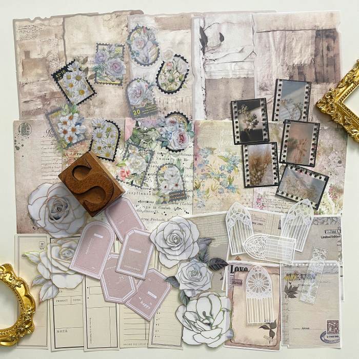 Beige Neutral Ephemera Mystery Kit