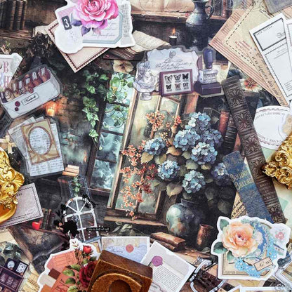 Books And Letters Ephemera Mystery Kit 110PCS