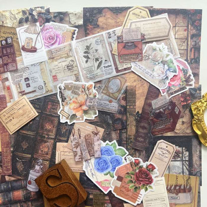 Books And Letters Ephemera Mystery Kit 100PCS