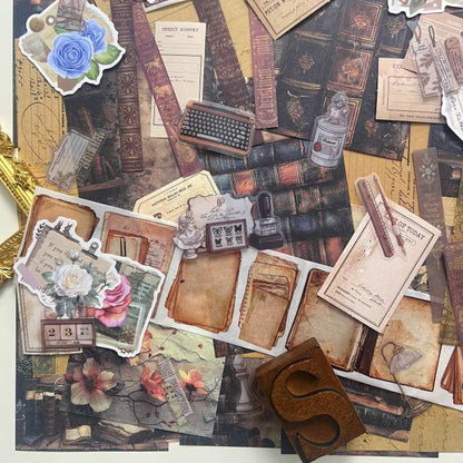 Books And Letters Ephemera Mystery Kit 100PCS