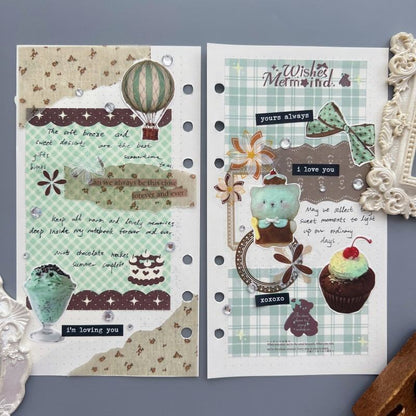Chocolate Mint Ephemera Mystery Kit 90PCS