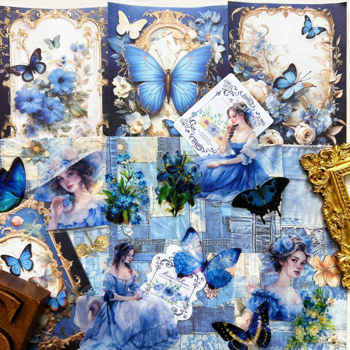 Cornflower Blue Ephemera Mystery Kit