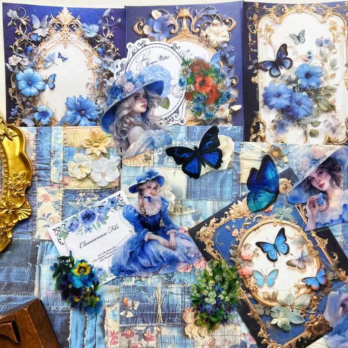 Cornflower Blue Ephemera Mystery Kit