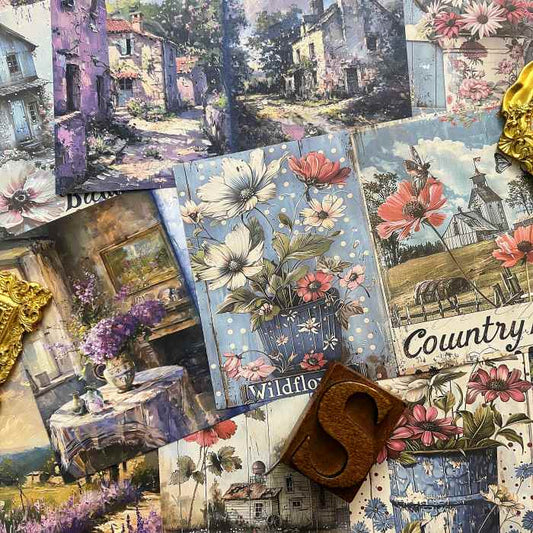 Country Escape Collage Paper 16Sheets