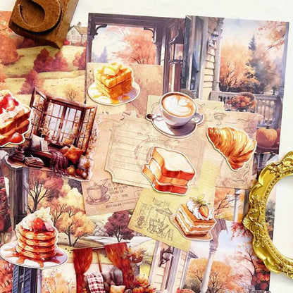 Cozy Afternoon Brew Ephemera Mystery Kit 65PCS