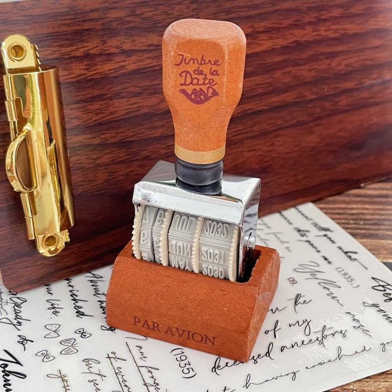 Wood Roller Date Stamp
