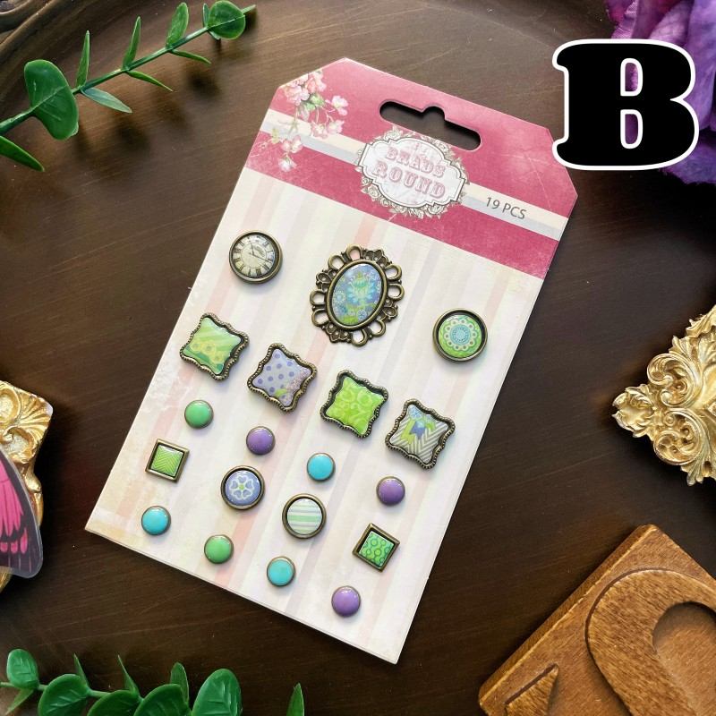 Timeless Touch Paper Fasteners 19PCS