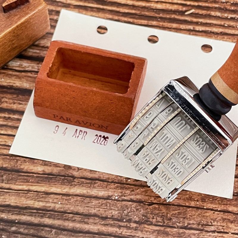 Wood Roller Date Stamp