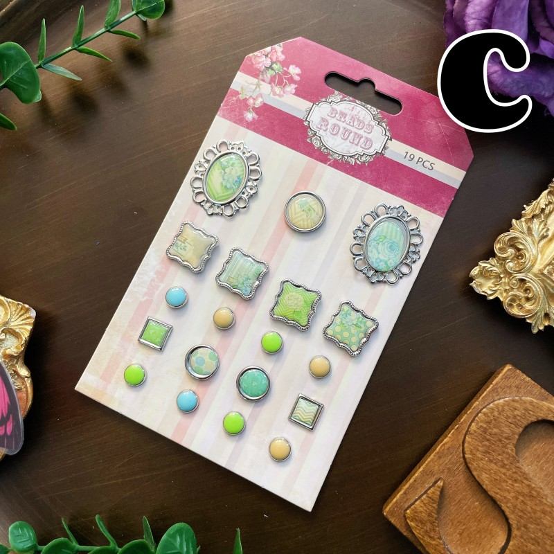 Timeless Touch Paper Fasteners 19PCS