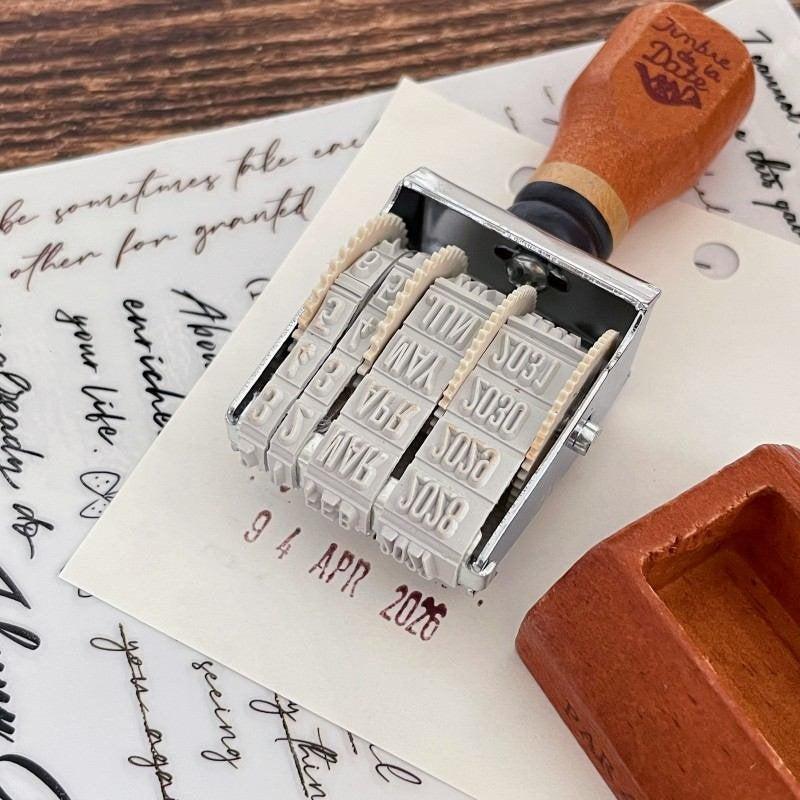 Wood Roller Date Stamp