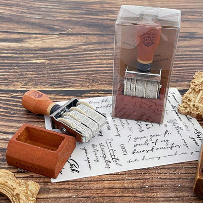 Wood Roller Date Stamp