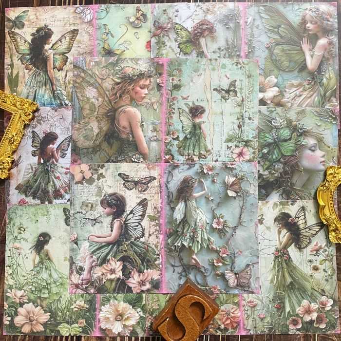 Forest Fairy Collage Paper