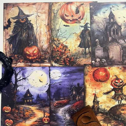 Midnight Haunt Collage Paper 16Sheets