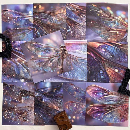 Dragonfly Wings Collage Paper 12Sheets