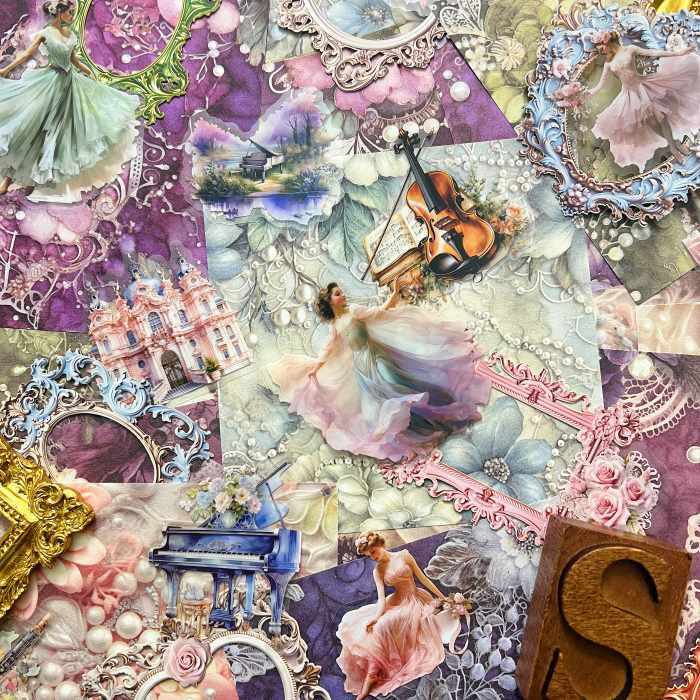 Dreamy Waltz Ephemera Mystery Kit 72PCS