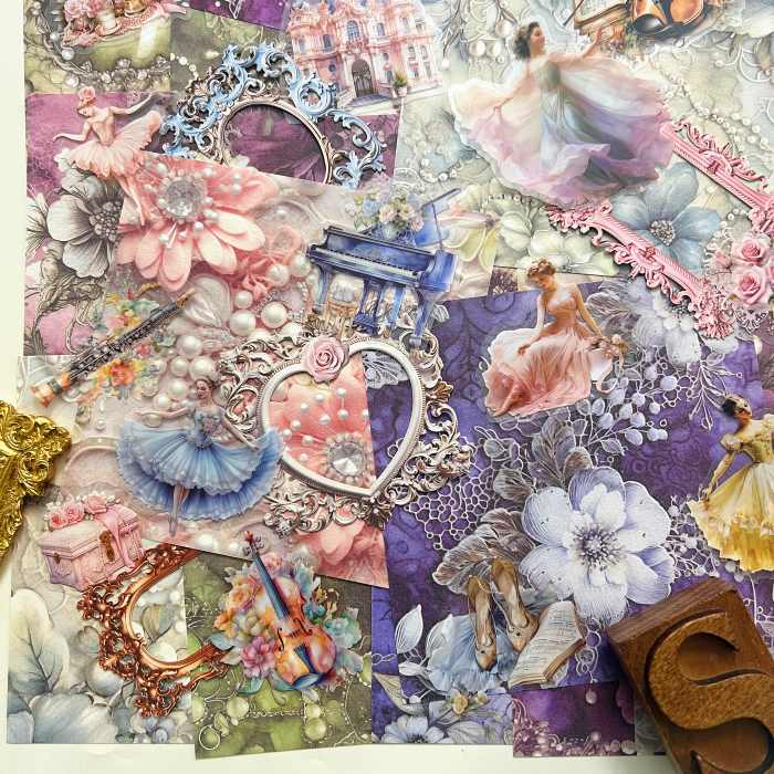 Dreamy Waltz Ephemera Mystery Kit 72PCS