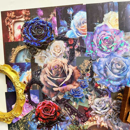 Evening Rose Garden Ephemera Mystery Kit 90PCS