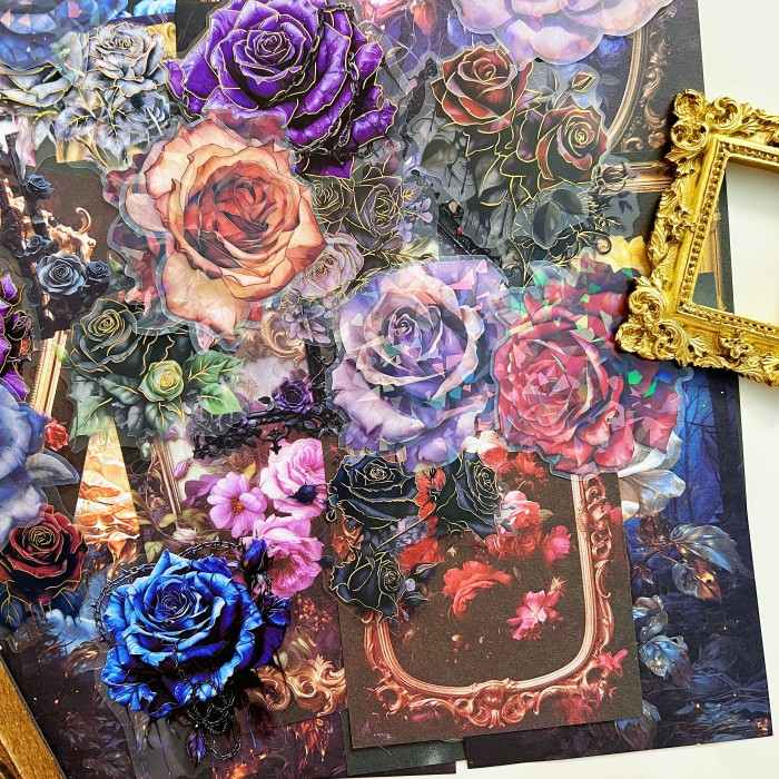 Evening Rose Garden Ephemera Mystery Kit 90PCS