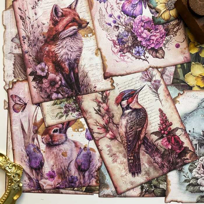 Flower Domain Collage Paper 60PCS