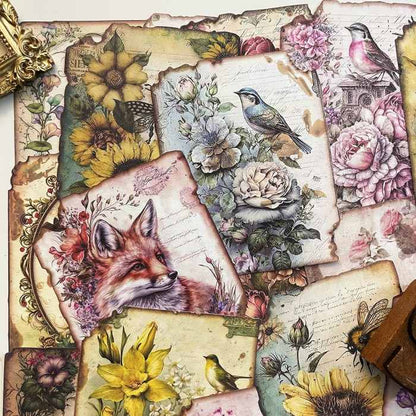 Flower Domain Collage Paper 60PCS