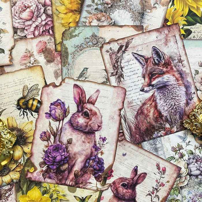 Flower Domain Collage Paper 60PCS