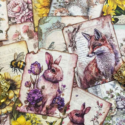 Flower Domain Collage Paper 60PCS