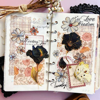 Flowers Past Ephemera Kit 200PCS
