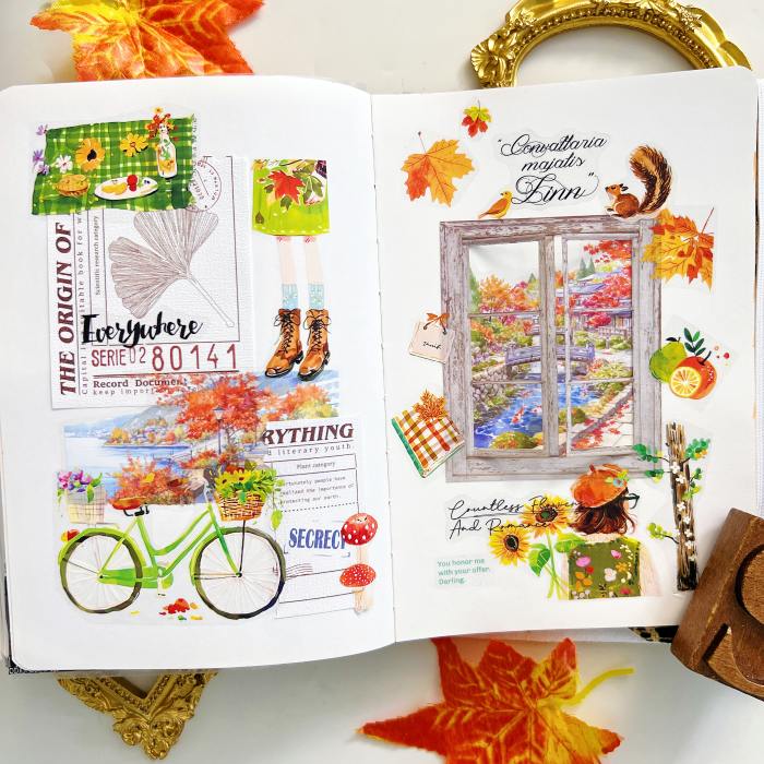 Four Times Scenery Sticker Book 20Sheets