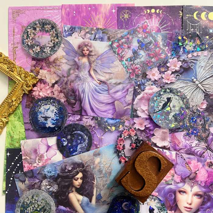 Galactic Beauty Ephemera Mystery Kit 70PCS