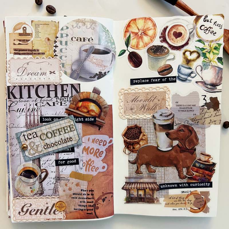 Gentle Coffee Ephemera Mystery Kit 135PCS