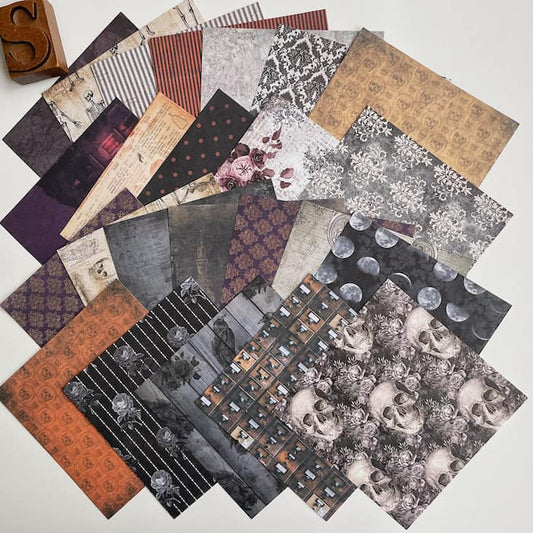 Dark Lace Junk Journal Kit, Framed Collage Sheets By GlamArtZhanna